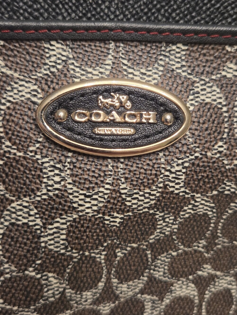 Coach Brown Signature Crossbody with Coin Pouch - Picture 2 of 11